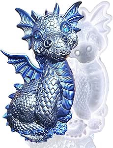 Flying Dragon Resin Molds, 8 Inch Cute Baby Dragon Epoxy Resin Molds, Lively Animal Silicone Molds for Epoxy Resin & Plaster - Art Craft, Gift