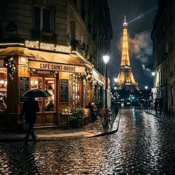 Midnight in Paris Jazz ☕ Rainy Cafe Ambiance #Shorts #ParisJazz