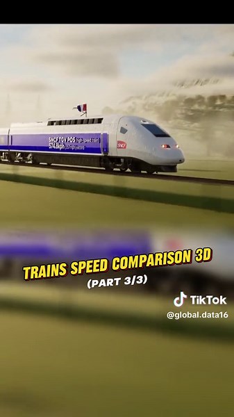 Trains speed comparison 3d part 3 #education #globaldata #3danimation #learnfromme