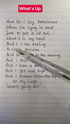 What's Up song by non blondes #nonblondes # #lyrics #ytshorts #music