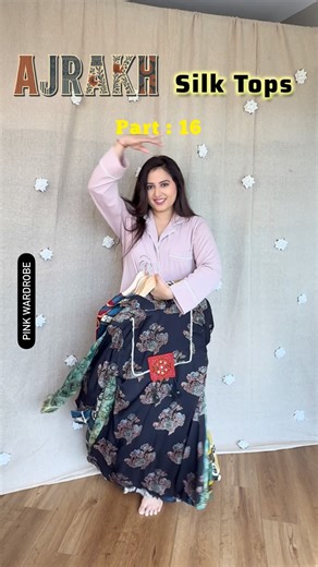 Pink Wardrobe®️ on Instagram: "Elevate your style with our Premium Modal Satin Ajrak Pinched Tops, designed for women who love understated luxury. Crafted in rich modal satin with timeless Ajrak prints, these tops feature a flattering pinched silhouette and a silky, elegant drape. The highlight is the beautiful back work motif adorned with delicate mirror detailing, adding a classy yet modern statement that effortlessly elevates the look. Perfect for office wear, festive gatherings, brunch dates