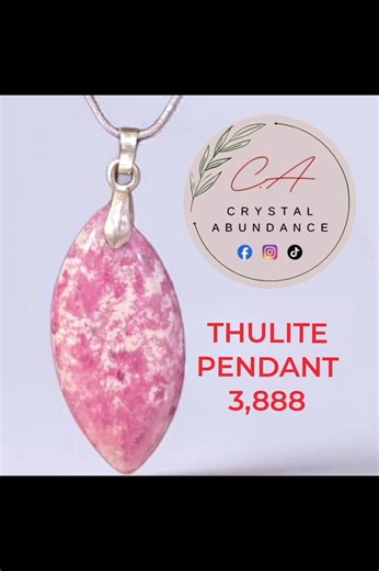 💕✨ Embrace the energy of love, confidence, and joyful living with this beautiful Thulite Pendant! Known as the