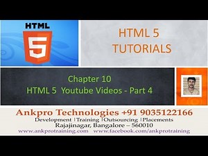 Mind Luster - Learn HTML 5 Chapter 10 How to add youtube video to html page Part 4