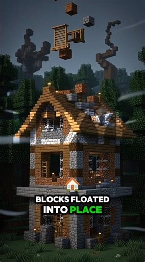Minecraft House Built Itself 🏠👻#shorts #minecraft #scary #ai