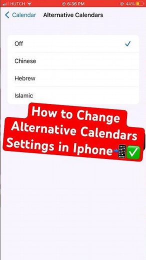 How to Change Alternative Calendars Settings in Iphone📲✅ #iphone #calendar #settings #alternative