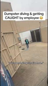 When an employee comes to throw trash away while I’m in their dumpster.. 😳 #dumpsterdiving #caught