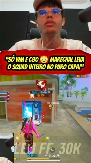 Só WM e C80 😳 Marechal leva o squad inteiro no puro capa!”#marechal #freefire #youtubeshorts