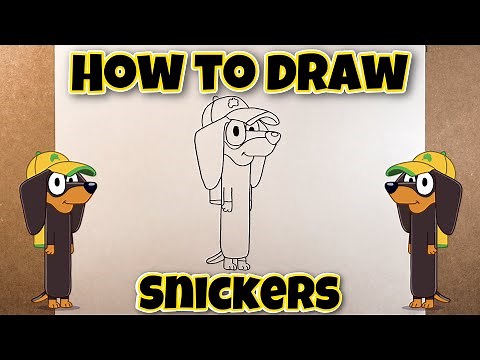 HOW TO DRAW SNICKERS | BLUEY | Easy Step-by-Step Tutorial | FOR KIDS