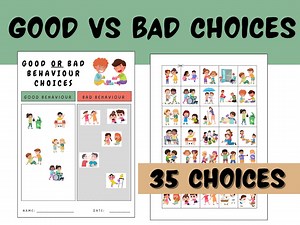 Good & Bad Behavior Sorting Activity | Teaching Material | Cut and Paste Manners Worksheets | Behavior Picture Sort | Digital Download - Etsy