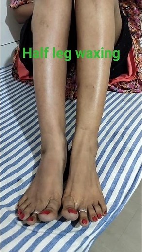 Half leg 🦵 Waxing/ How to do half leg waxing with white chocolate 🍫 wax/ Step by step tutorial