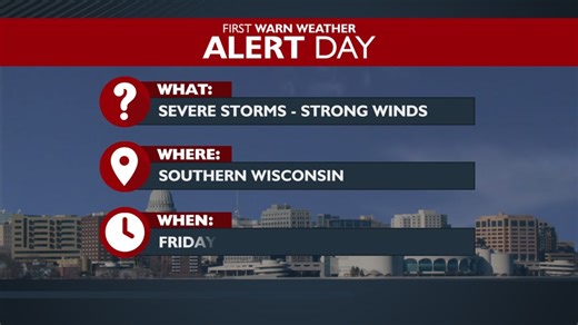6.8K views · 35 reactions | Details on Friday's ALERT DAY for the chance of severe weather here. Forecast: bit.ly/2VWyK9q | News 3 Now / Channel 3000 | Facebook