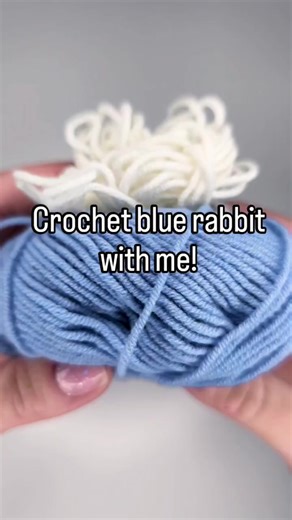 BlueRabbit needed blue rabbit! 🤭 . . Tiny bunny crochet pattern on the stage. Available on Etsy and Ravelry. . .#crochettiktok #amigurumis #amigurumi #crochet #crochetersoftiktok