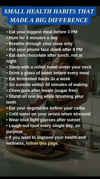 Small Health Habits That Make A Big Difference