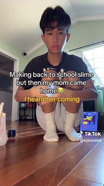 Playing Block Blast While Making Back to School Slime