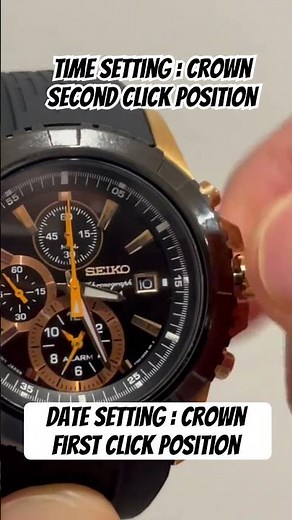 How to Set the Time and Date On a Seiko watch #seiko #chronograph #watch