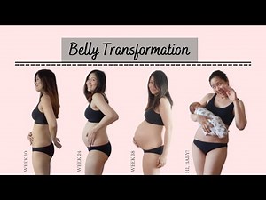 PREGNANCY BUMP TRANSFORMATION | Week by Week Progress