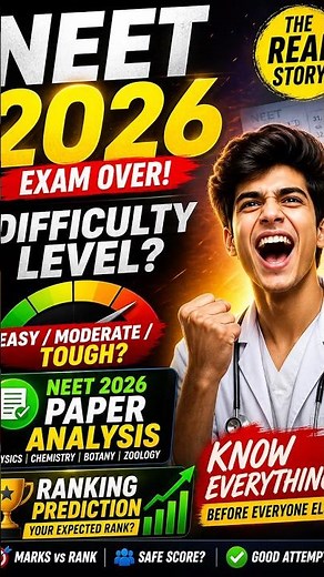 NEET 2026 Shock 😳 Easy or Tough? Complete Analysis in 60 Sec | Dr Shivanand Choudhry