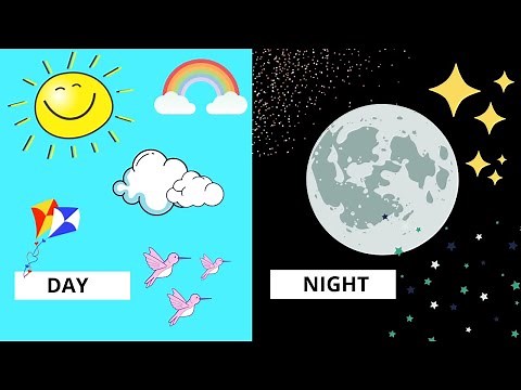 Day and Night | Concept Video for Kids | Things We See in Day and Night