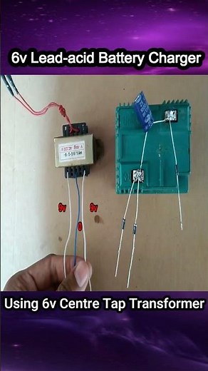 How To Make 6v Lead Acid Battery Charger Using 6v Centre Tap Transformer #power_gen #leadacidbattery
