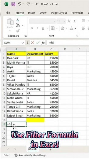 Use Filter Formula in Excel with New Tricks