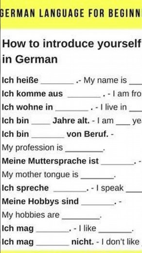 How to Introduce Yourself in German | A1 German