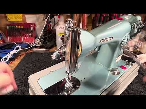YES IT SEWS LEATHER-DRESSMAKER DELUXE MODEL 2000-CAST IRON HEAVY DUTY-IT’S NOT EXPENSIVE (Video 518)