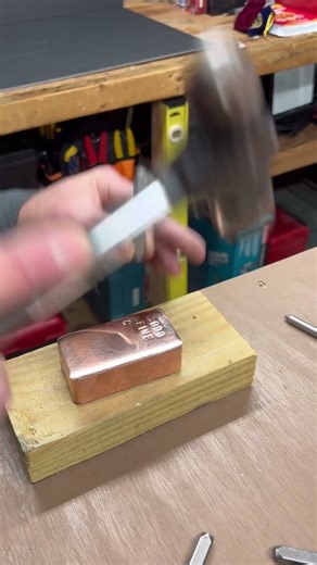 Stamping Process - Copper Bullion #copperbars #copper #bullion #diy #metal
