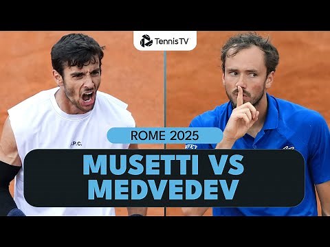 Lorenzo Musetti vs Daniil Medvedev Highlights ☔️ | Rome 2025