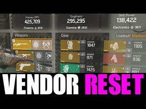 THE DIVISION - GOOD VENDOR RESET | GOD ROLL WEAPONS, GEAR & GEAR MODS! (YOU NEED TO BUY)