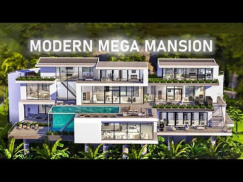 Super Luxurious Modern Mega Family Mansion | Sims 4 Speed Build & Tour |NO CC |4K Subscriber Special