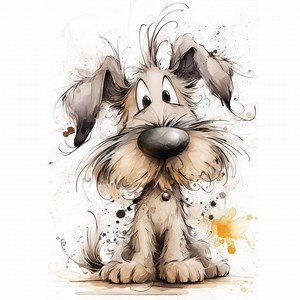 14 Crazy Dog Clipart Bundle, Quirky Dog Designs Illustrations, Printable Watercolor Clipart, High Quality JPG, Paper Craft, Junk Journals - Etsy