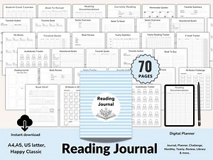 2026 Reading Journal PDF, Reading Planner Printable, Book Reading Journal, Monthly Reading Log, Book Shelf Tracker, Instant Digital Download - Etsy
