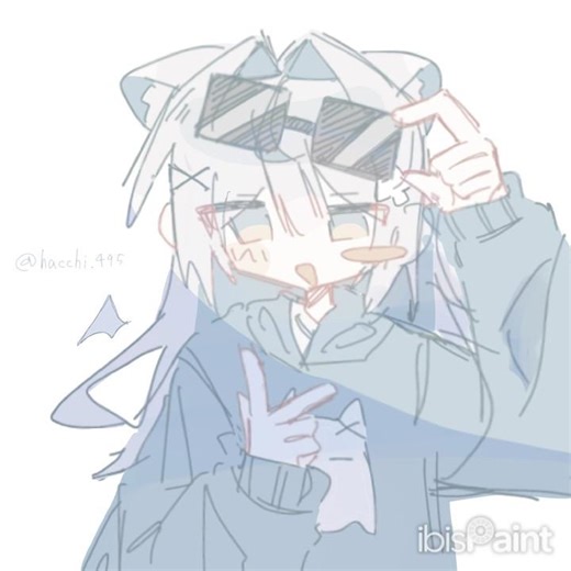 サングラス！！( ˙꒳​˙ᐢ ) #代理 #イラストメイキング #fyp