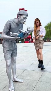 14M views · 58K reactions | Sculpture Performer Play with Sis Cute Funny #reels #trends #reelsfb #reels2023 #viral #funny | DOOM QM | Facebook