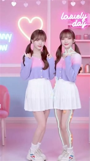 Cute Twin AI Sisters from Seoul