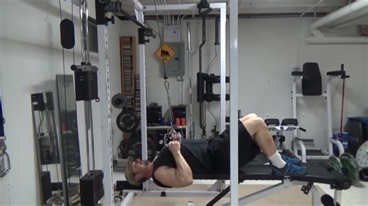 Inverted Half-Off Cable Row for Back Strength