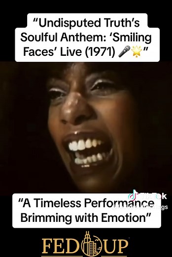 Experience the raw soul of Undisputed Truth as they belt out ‘Smiling Faces’ live in 1971. The power of their performance still resonates today. 🎶💖 #UndisputedTruth #SoulfulAnthem #TimelessPerformance