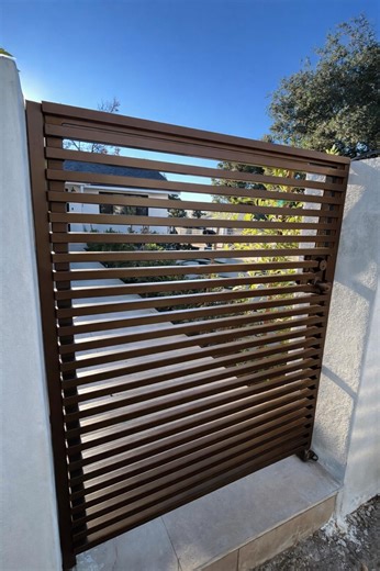 Custom Modern Metal Gate | Horizontal Slat Steel Entry Door – Powder Coated - Etsy