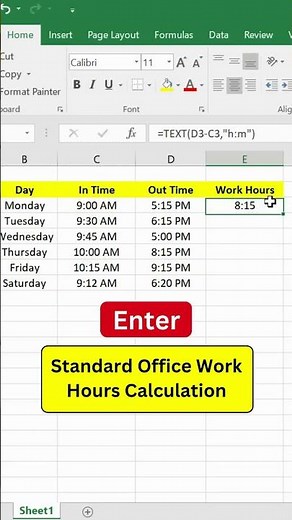 Count Office Workdays in Excel 🧮📅 | Easy Formula!
