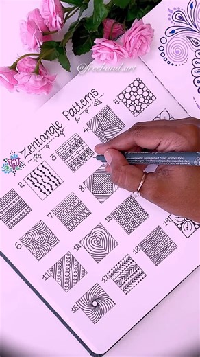𝗠𝗮𝗵𝗲𝘀𝘄𝗮𝗿𝗶 𝗔𝗿𝘂𝗹𝗸𝘂𝗺𝗮𝗿 on Instagram: "🌷🌱✍🏻Ready to relax your mind while sharpening your creativity? I’ve drawn 20 easy line patterns 🖊️ — including a few fun Zentangle-inspired ones — perfect for beginners to start their doodling journey. 🌸 These patterns are not just simple lines… they’re mini meditations you can try anytime 💭💫 👉 If you’d like to practice step by step, I’ve created printable practice sheets on my Etsy shop 🛒 so you can trace, learn, and create at your o