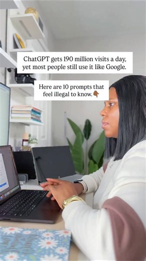 Chinyere Agbasiere on Instagram: "Here are 10 ChatGPT prompts that feel illegal to know but will change how you work forever 👇🏽 (Save this) 1. The “Make me smarter than my job” prompt Explain this concept to me in a simple way, then teach me how to apply it at work with real examples. Use this for: analytics, emails, strategy, finance, marketing, everything. 2. The “Write it better than me” prompt Rewrite this message to sound clearer, confident, and professional. without losing my tone. Perfe