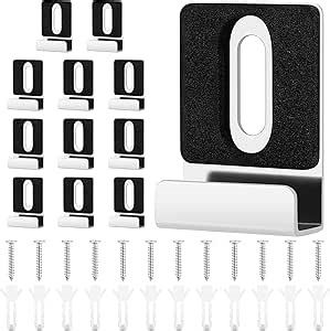 12 Pack Metal Mirror Holder Clips, Steel Heavy Duty Frameless Mirror Mounting with Screws for Billboards (Silver)