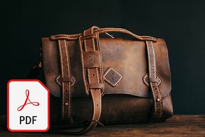 Leather 15-inch Messenger Bag Pattern: B1 Sewing Template (downloadable PDF) - Etsy