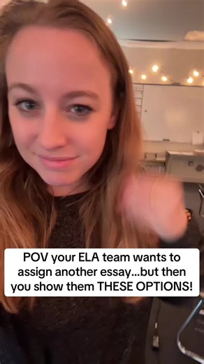 You could assign another essay…or grab 11 Summative assessments BEYOND the essay in the bio! #elateacher #elateachersoftiktok #engagingstudents #ela #highschoolelateacher