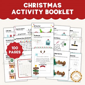 Christmas Activity Booklet, Printables, No-prep, Homeschool
