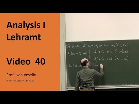 Vorlesung Analysis I fürs Lehramt (Video 40)