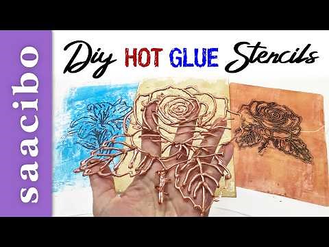 Diy Hot Glue Stencils & Free Printables - Tutorial #budgetcrafting