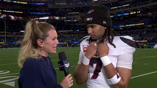 Stroud discusses Texans' eighth straight win and clinching playoff berth after Week 17 win vs. Chargers