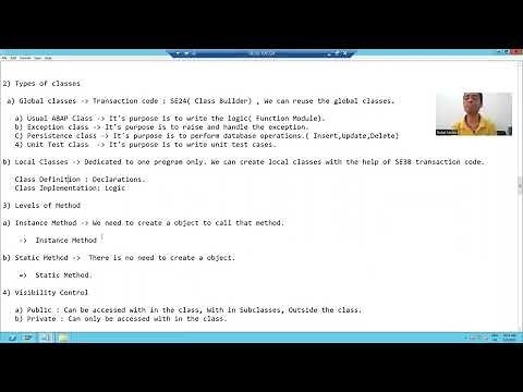 17 - ABAP OOPS - Creating a Program Using Local Classes Part1