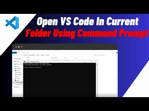 How To Open VS Code in Current Folder Using Command Prompt | Quick
